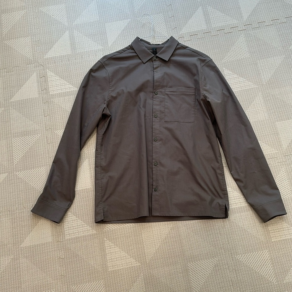 Lululemon Commission Long Sleeve Dress Shirt (Gray) Size Large